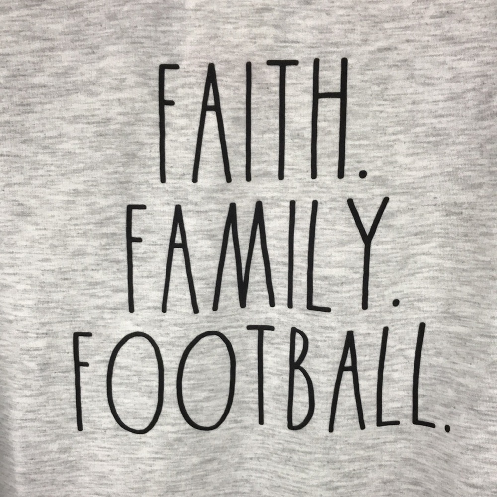 Rae Dunn - *Last One* Football/Faith Sweatshirt, SZ:S NWT - Picture 2 of 6